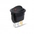 Кнопка KCD1 3pin чорна з червоним LED індикатором